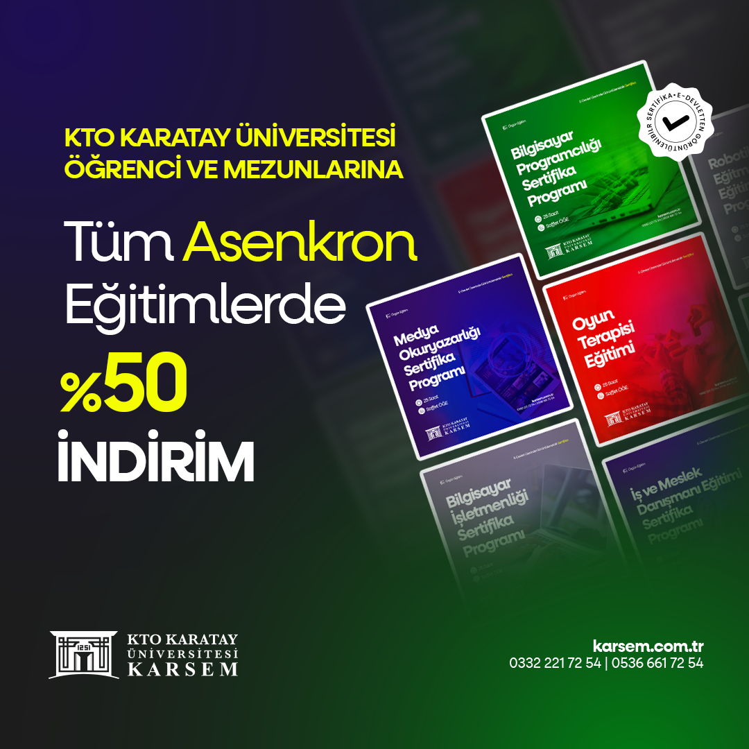 KTO Karatay Üniversitesi Öğrenci ve Mezunlarına Müjde - 13.12.2024