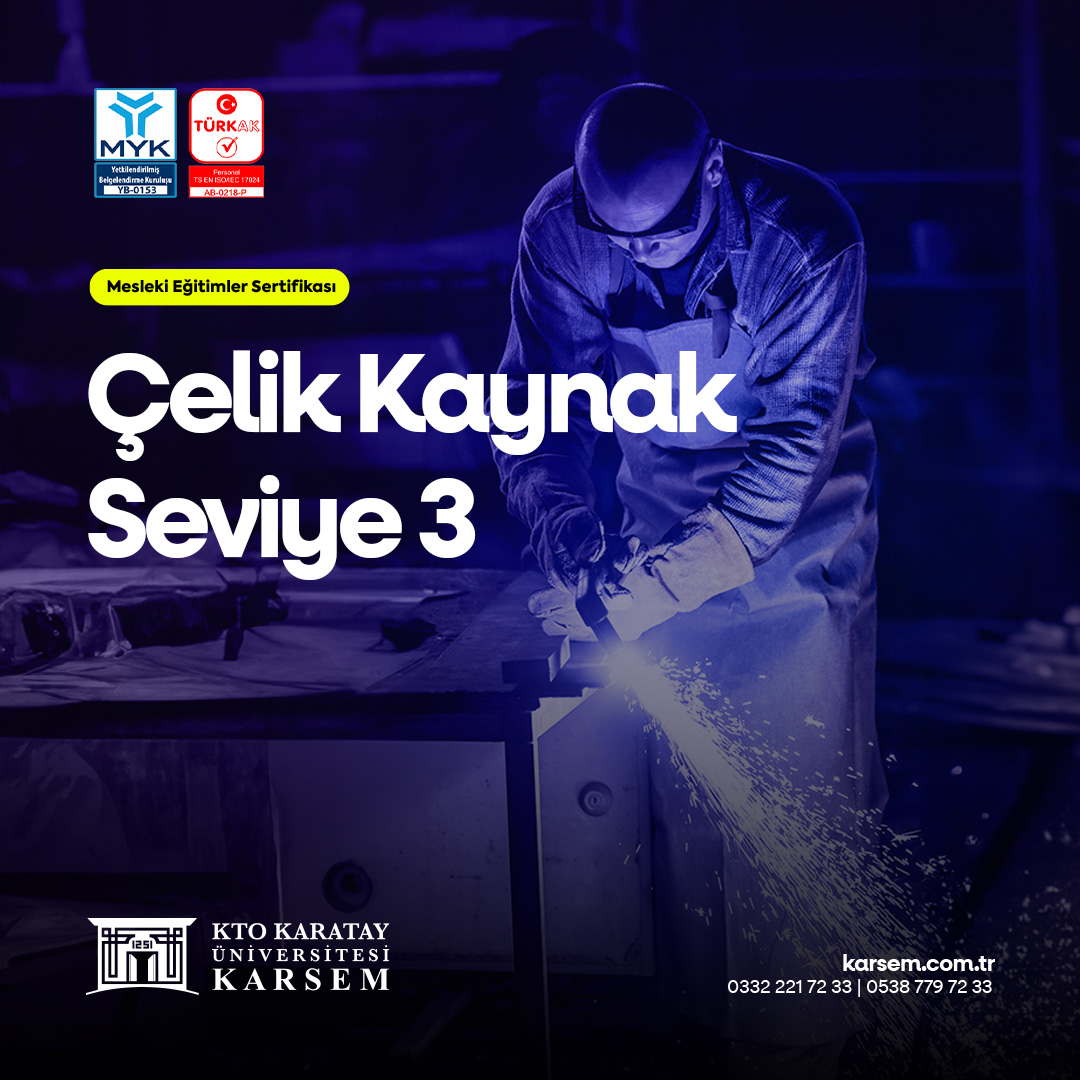 Çelik Kaynakçısı Seviye - 3 Sınav Ücreti Ödemesi
