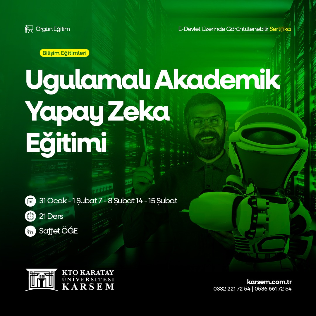 Uygulamalı Akademik Yapay Zeka Eğitimi